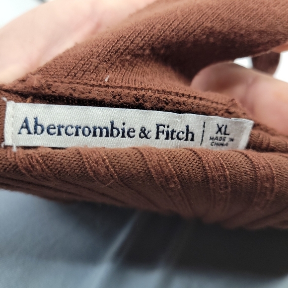 Abercrombie & Fitch Womens Brown Sweater V-Neck Tank Size Xl - Picture 11 of 11